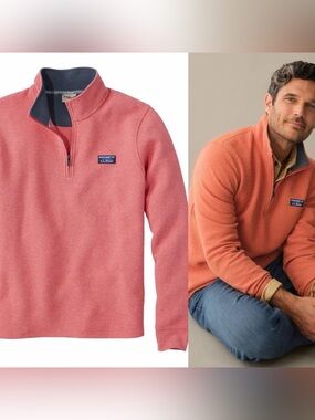 L.L. Bean Men’s Lakewashed Double Knit Quarter Zip
